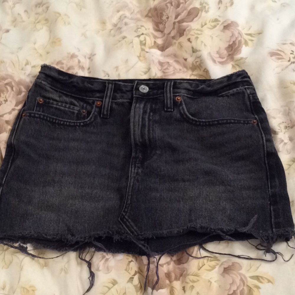 Abercrombie and Fitch black denim skirt
